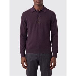 Eleventy Men Long-Sleeved Knit Polo Shirt Eleventy In Cashmere And Cotton Blend